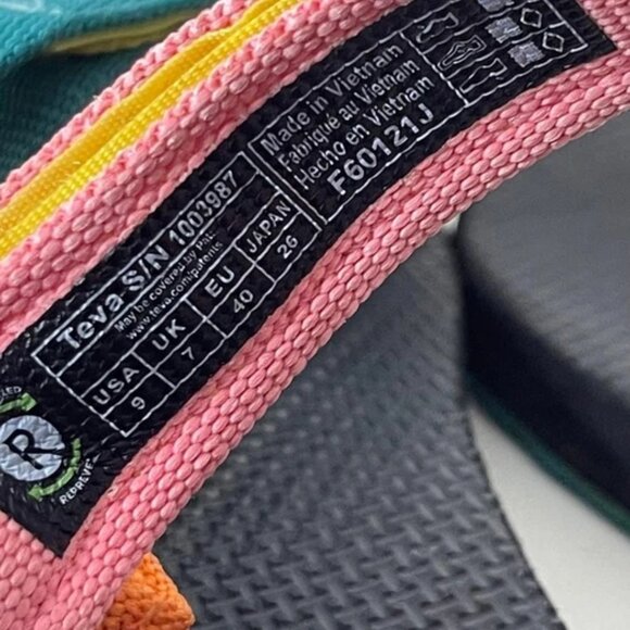 Teva Original Universal Sandals 90's Multi Color Strappy 1003987 Women's 9 US - Picture 8 of 10